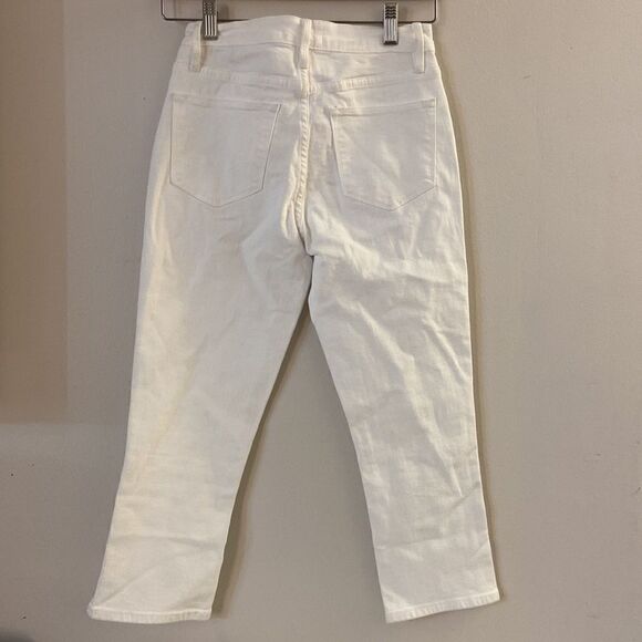 New FRAME Le High Pedal Pusher Jeans - Blanc Sz 25 - Picture 5 of 6
